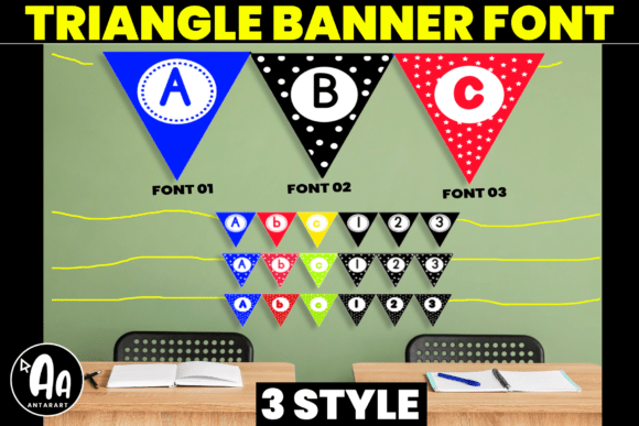 Abcd Ref Triangle Banner3: A Creative Font for Bold Design
