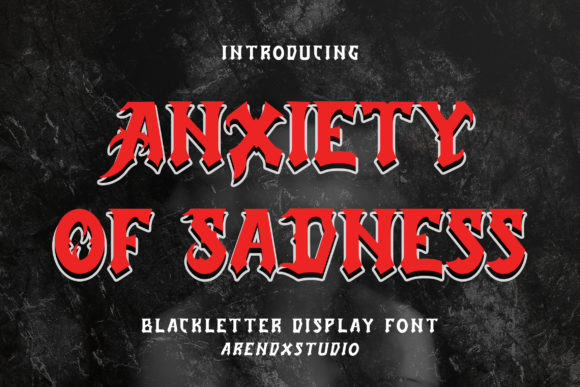 Anxiety of Sadness Font Review