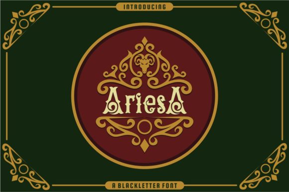 Ariesa: A Bold Blackletter Font for Creators