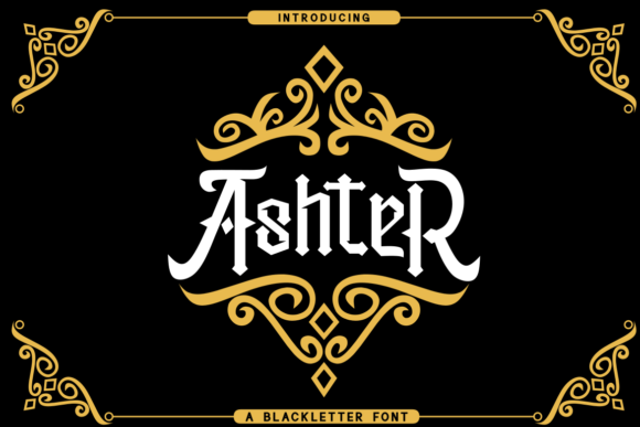 AshteR: A Bold Blackletter Font