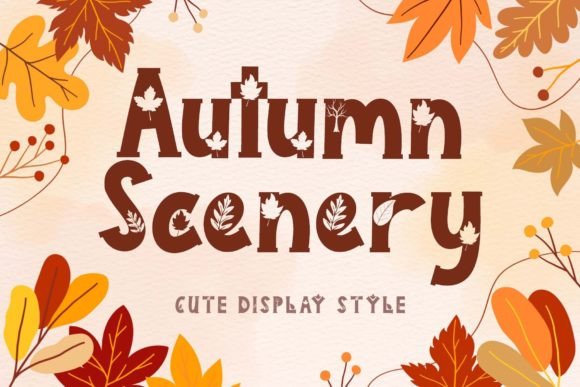 Autumn Scenery Font for Creative Projects