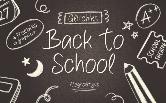 Glitchies Back to School Font