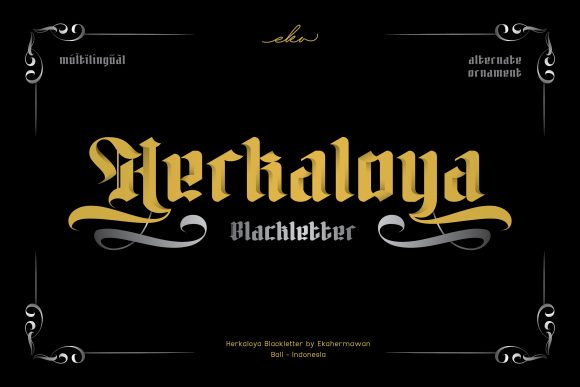 Herkaloya: Bold Blackletter for Web Design