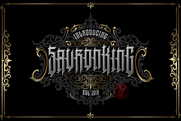 Sauronking Font: Bold Blackletter for Web Design