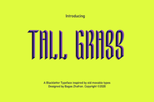 Tall Grass: A Bold Blackletter Font