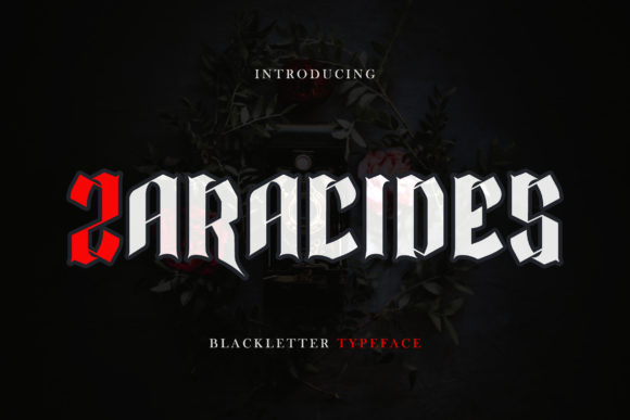 Zaracides Font: Bold Blackletter for Web Design
