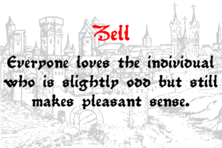 Zell: A Bold Blackletter Font